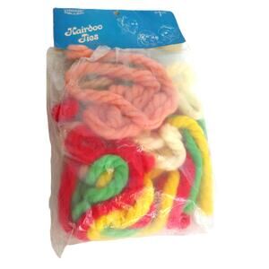 Vintage Vassar Acrylic Yarn Hairdoo Hair Ties Open Pack Set of 8